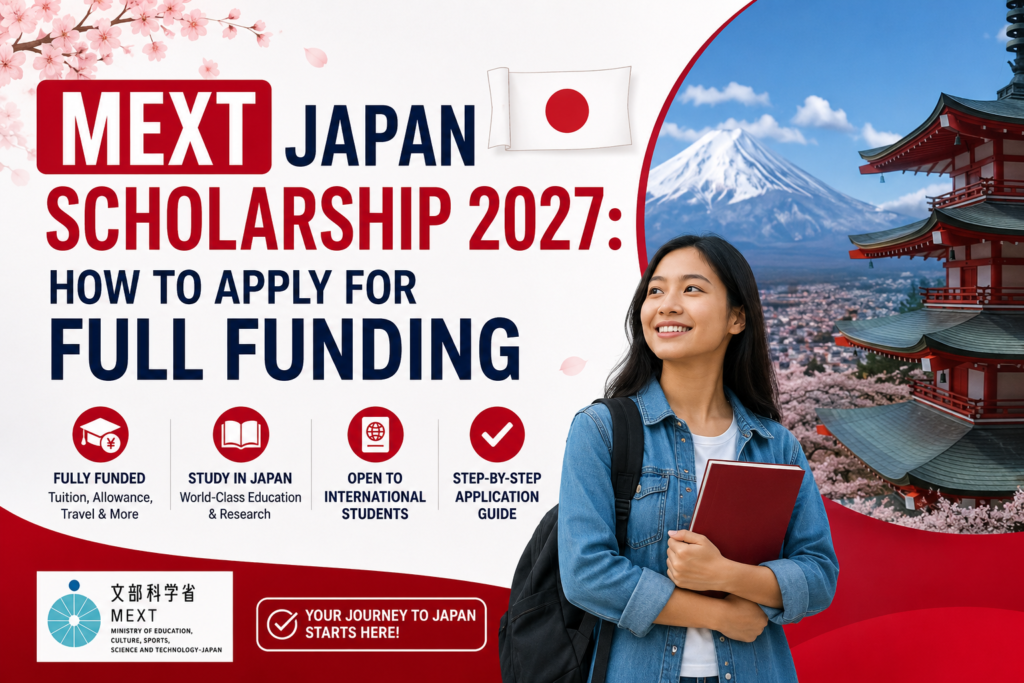 MEXT Japan Scholarship 2027: How to Apply for Full Funding